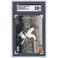 Willie Mays San Francisco Giants 2020 Topps Stadium Club Photographer's Proof #140 SGC Authenticated 10 Card