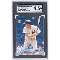 Mickey Mantle New York Yankees 2021 Topps X Mickey Mantle '18 Topps Design Yankee Navy Blue #MM47 #81/199 SGC Authenticated 9.5 Card