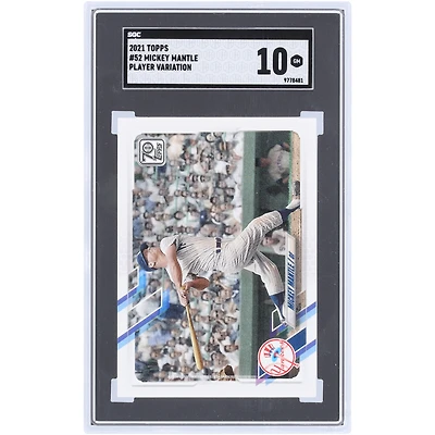 Mickey Mantle New York Yankees 2021 Topps Player Variation #52 SGC Authenticated 10 Card