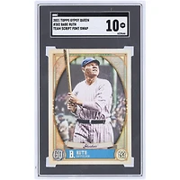 Babe Ruth New York Yankees 2021 Topps GQ Team ScriptFont Swap #302 SGC Authenticated 10 Card