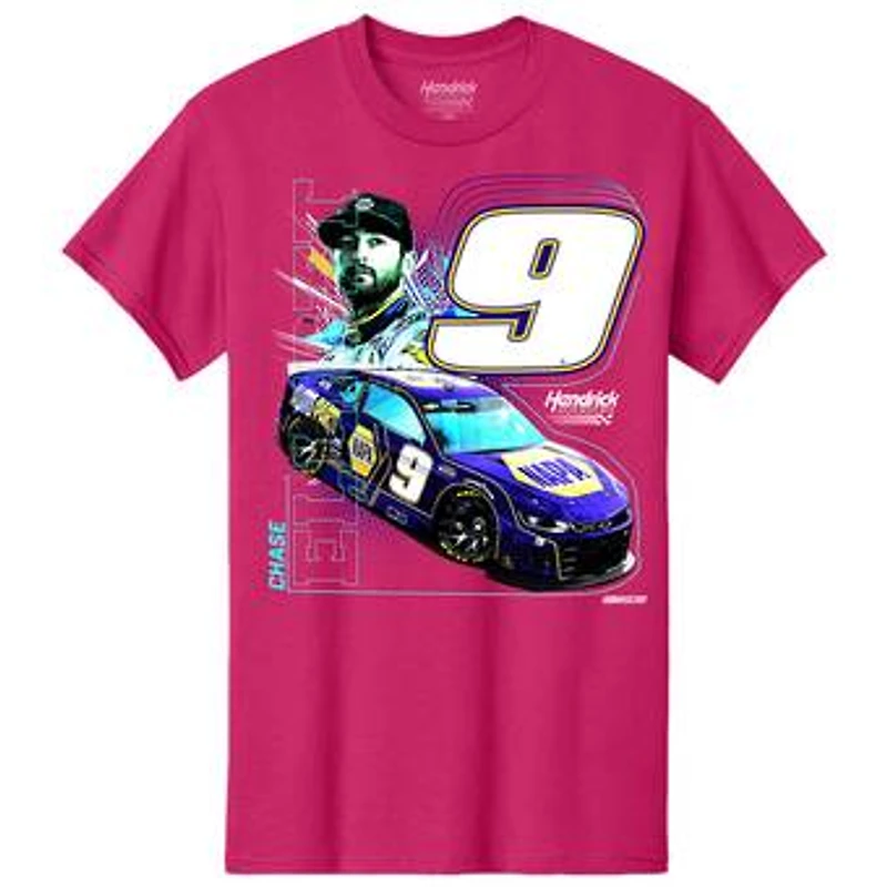 Youth Hendrick Motorsports Team Collection Pink Chase Elliott NAPA Car T-Shirt
