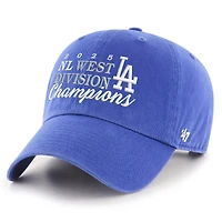 Men's '47  Royal Los Angeles Dodgers 2025 NL West Division Champions Clean Up Adjustable Hat