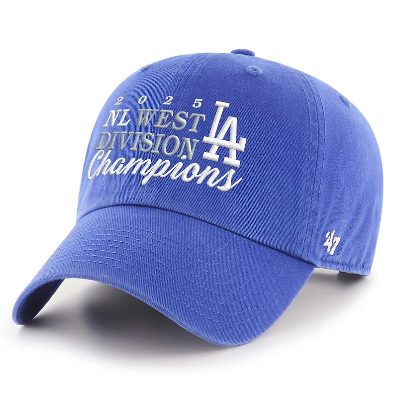 Men's '47  Royal Los Angeles Dodgers 2025 NL West Division Champions Clean Up Adjustable Hat