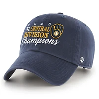 Men's '47  Navy Milwaukee Brewers 2025 NL Central Division Champions Clean Up Adjustable Hat
