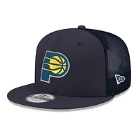 Men's New Era Navy Indiana Pacers Core Logo Meshback 9FIFTY Snapback Hat