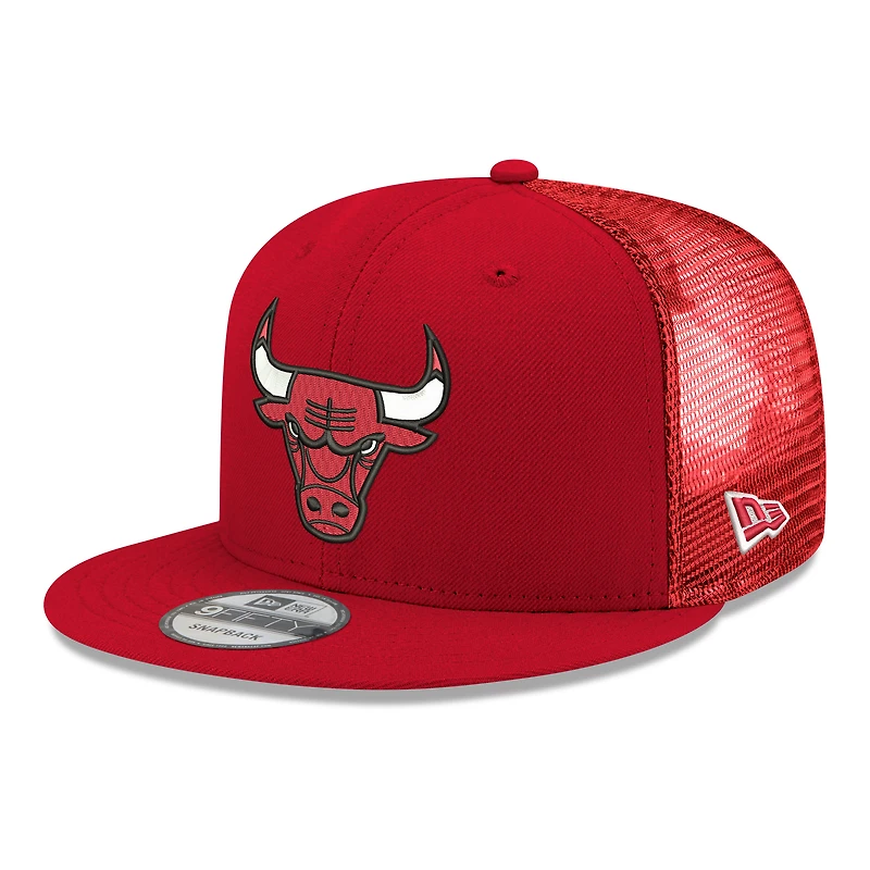 Men's New Era Chicago Bulls Core Logo Meshback 9FIFTY Snapback Hat