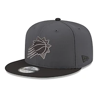 Men's New Era Gray/Black Phoenix Suns Logo 2-Tone 9FIFTY Snapback Hat