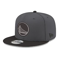 Men's New Era Gray/Black Golden State Warriors Logo 2-Tone 9FIFTY Snapback Hat
