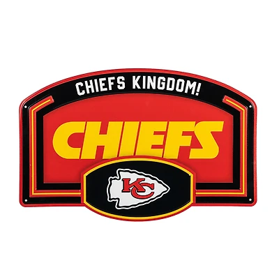 Kansas City Chiefs 11" x 17" Embossed USA Steel Buckle Wall Sign