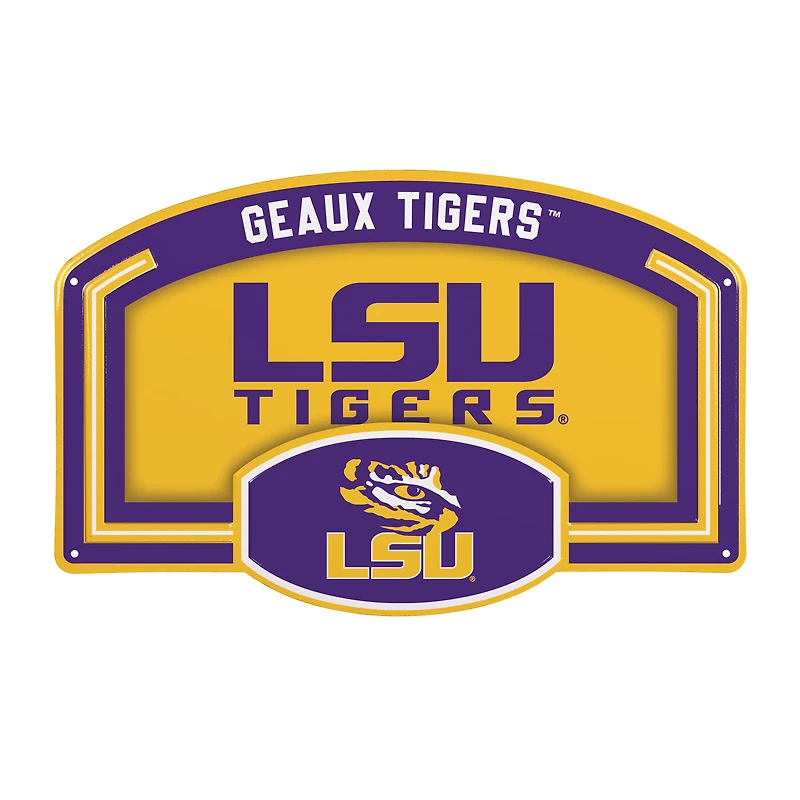 LSU Tigers 11" x 17" Embossed USA Steel Buckle Wall Sign