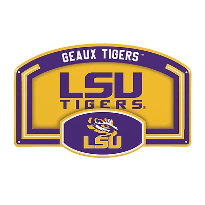 LSU Tigers 11" x 17" Embossed USA Steel Buckle Wall Sign