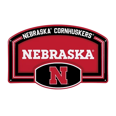 Nebraska Huskers 11" x 17" Embossed USA Steel Buckle Wall Sign