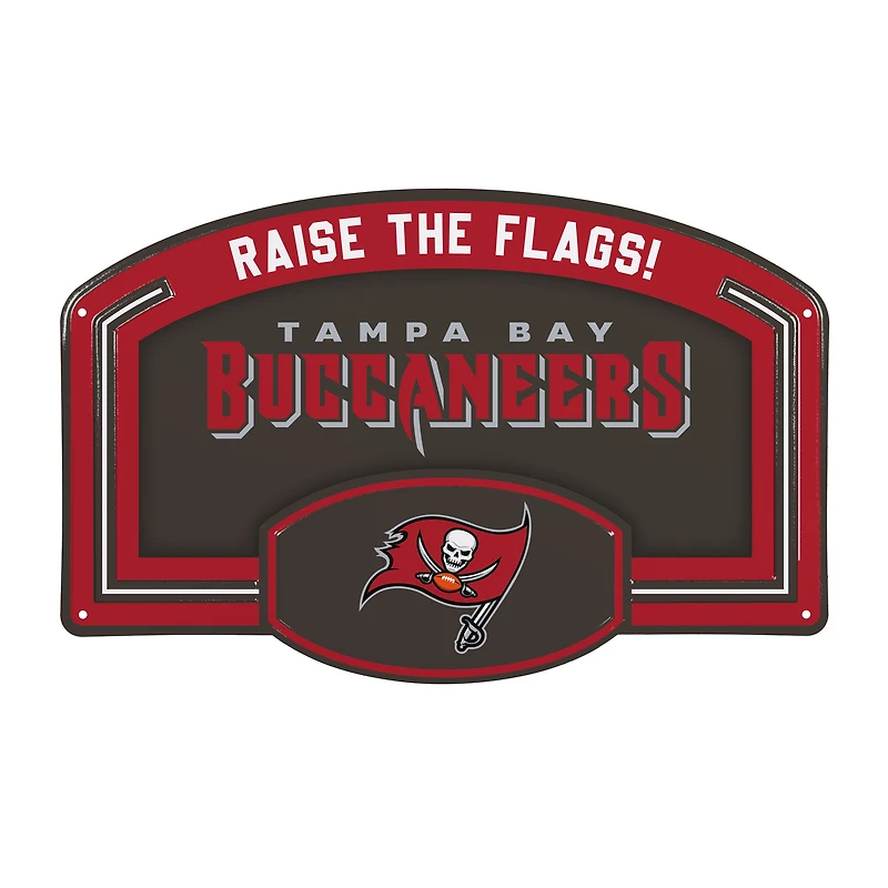 Tampa Bay Buccaneers 11" x 17" Embossed USA Steel Buckle Wall Sign