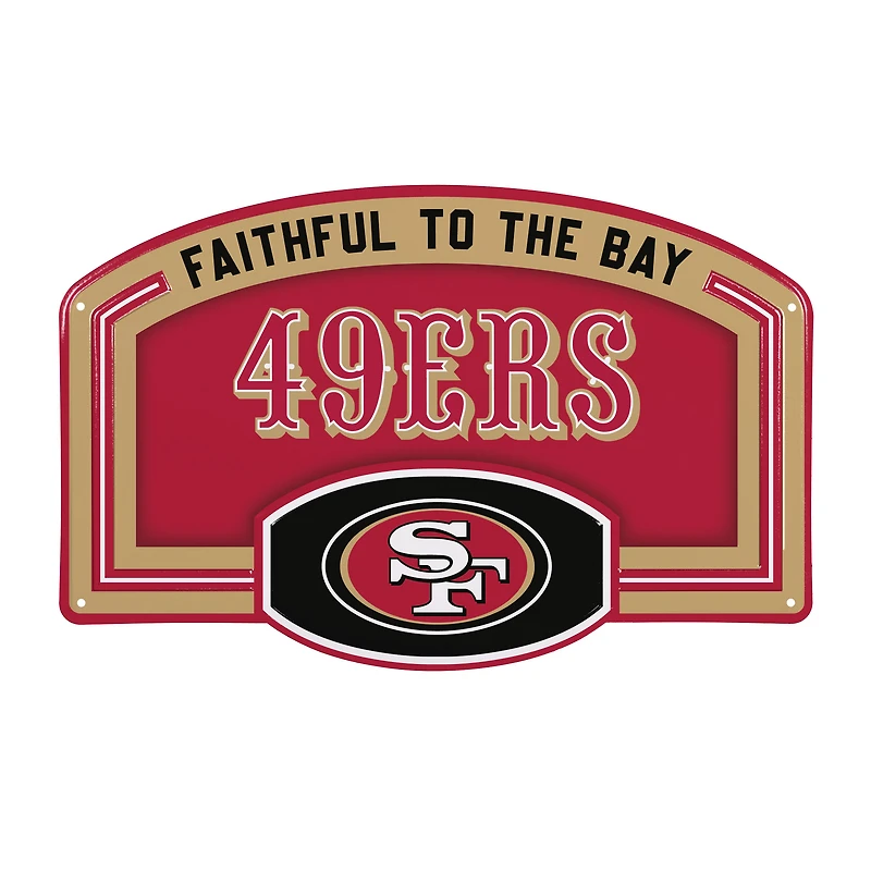 San Francisco 49ers 11" x 17" Embossed USA Steel Buckle Wall Sign