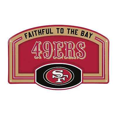 San Francisco 49ers 11" x 17" Embossed USA Steel Buckle Wall Sign