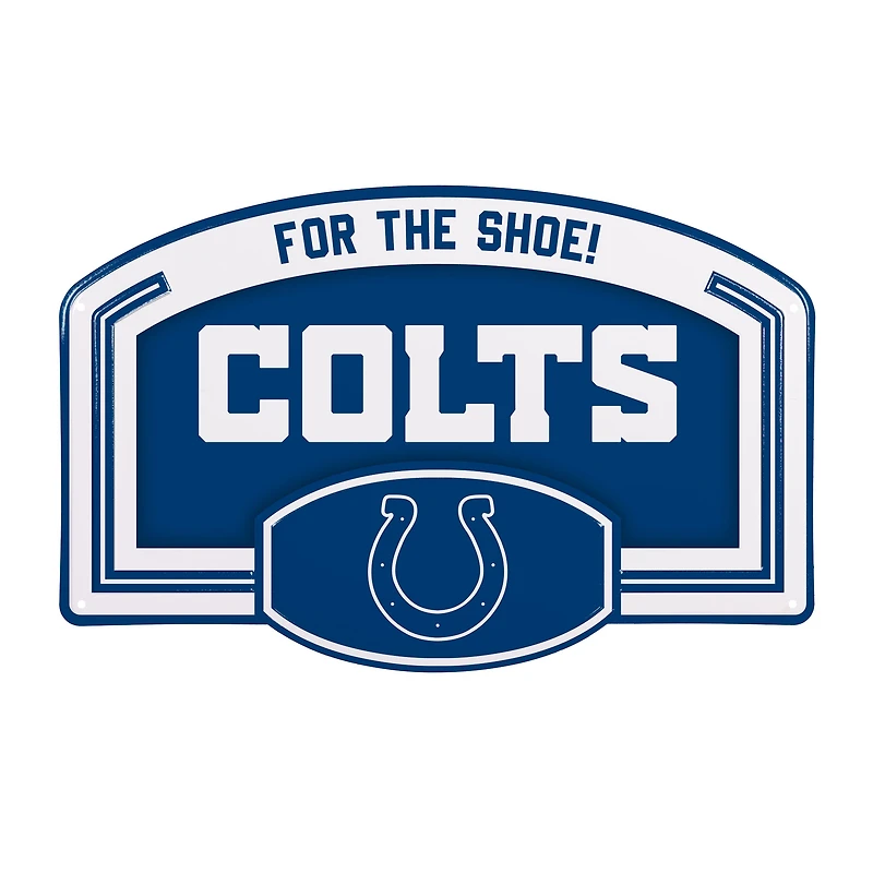 Indianapolis Colts 11" x 17" Embossed USA Steel Buckle Wall Sign