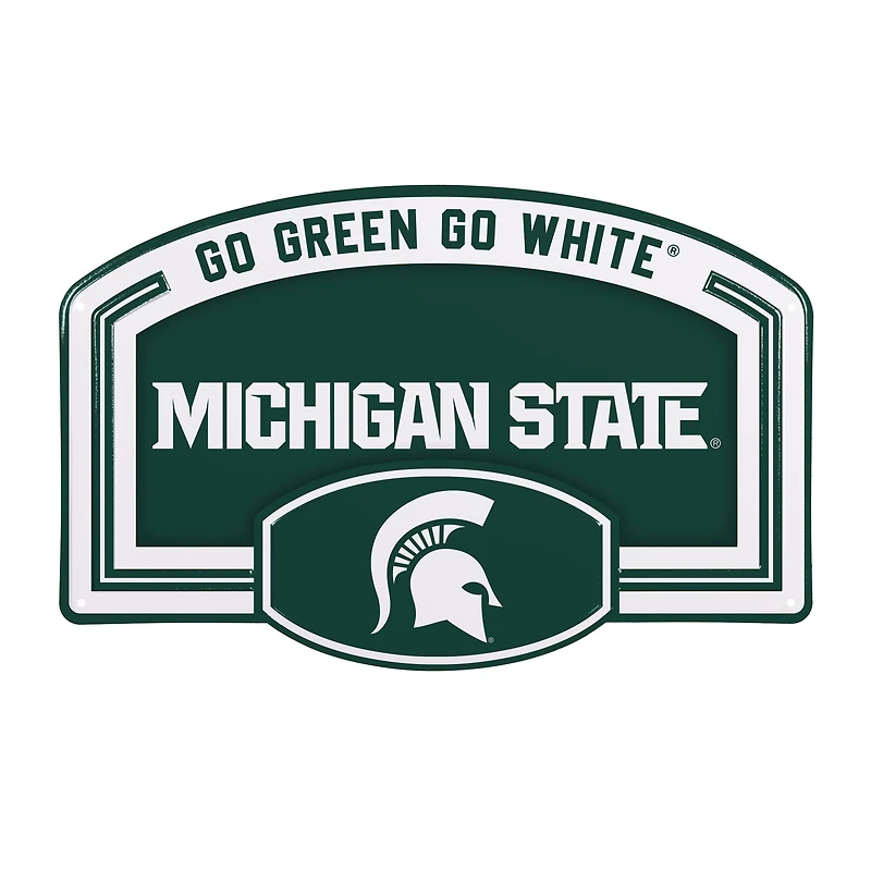 Michigan State Spartans 11" x 17" Embossed USA Steel Buckle Wall Sign