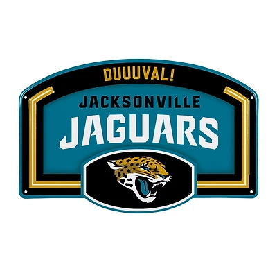 Jacksonville Jaguars 11" x 17" Embossed USA Steel Buckle Wall Sign