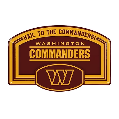 Washington Commanders 11" x 17" Embossed USA Steel Buckle Wall Sign