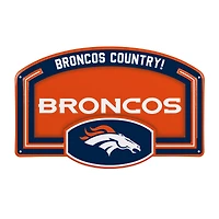 Denver Broncos 11" x 17" Embossed USA Steel Buckle Wall Sign