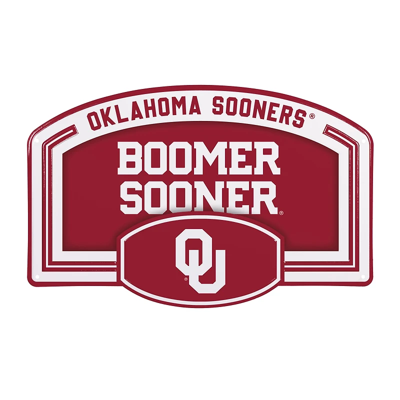 Oklahoma Sooners 11" x 17" Embossed USA Steel Buckle Wall Sign