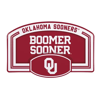 Oklahoma Sooners 11" x 17" Embossed USA Steel Buckle Wall Sign