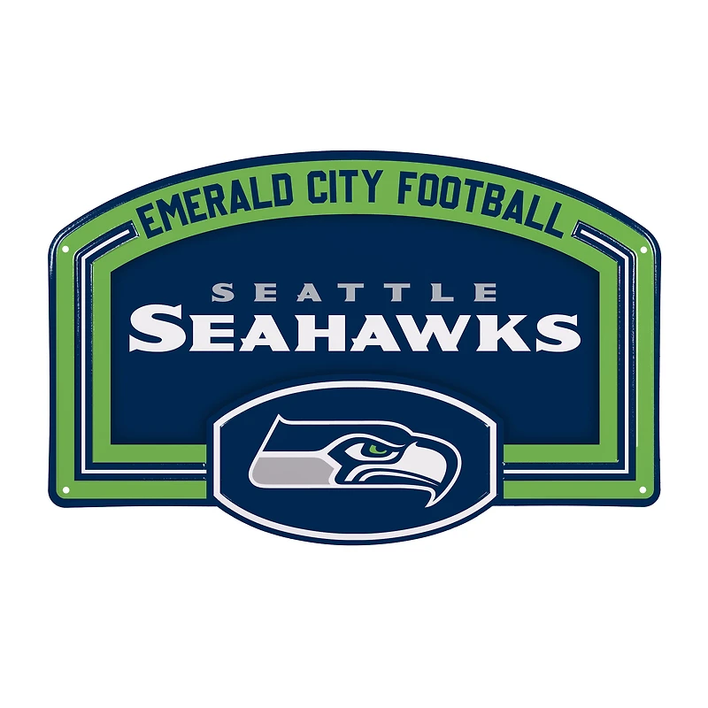 Seattle Seahawks 11" x 17" Embossed USA Steel Buckle Wall Sign
