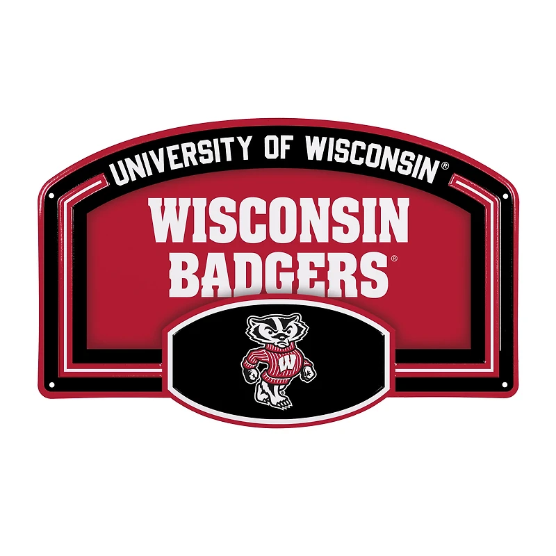 Wisconsin Badgers 11" x 17" Embossed USA Steel Buckle Wall Sign