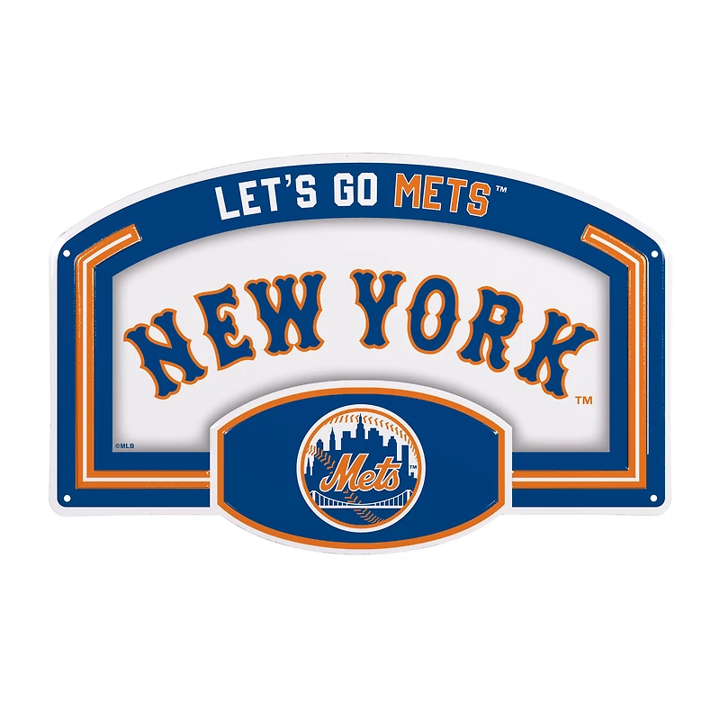 New York Mets 11" x 17" Embossed USA Steel Buckle Wall Sign