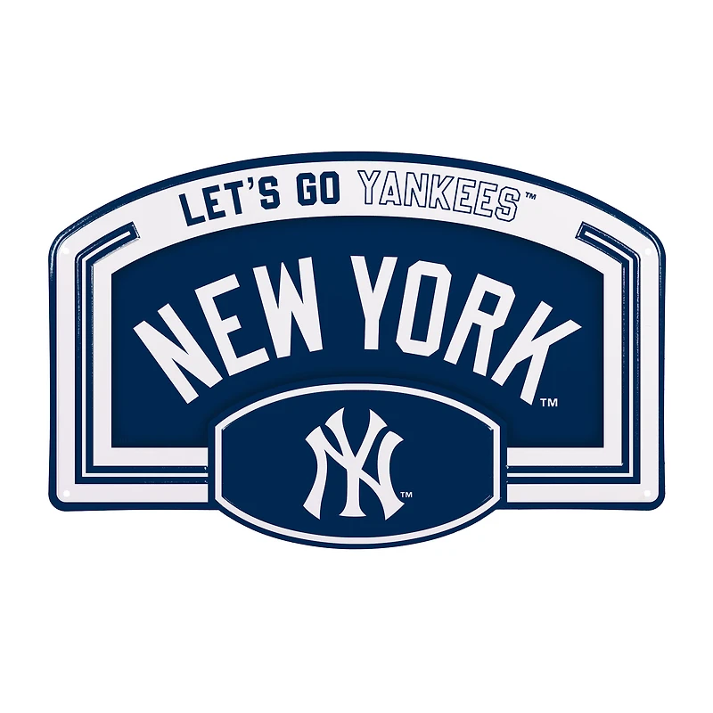 New York Yankees 11" x 17" Embossed USA Steel Buckle Wall Sign