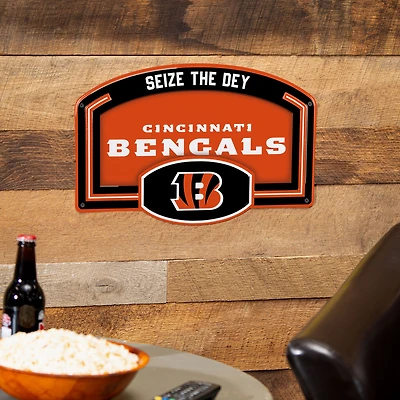 Cincinnati Bengals 11" x 17" Embossed USA Steel Buckle Wall Sign