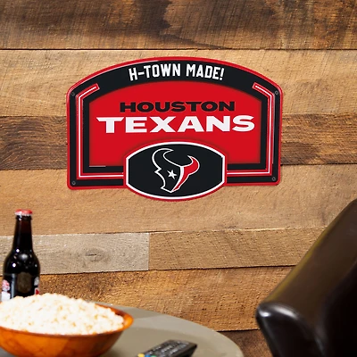 Houston Texans 11" x 17" Embossed USA Steel Buckle Wall Sign