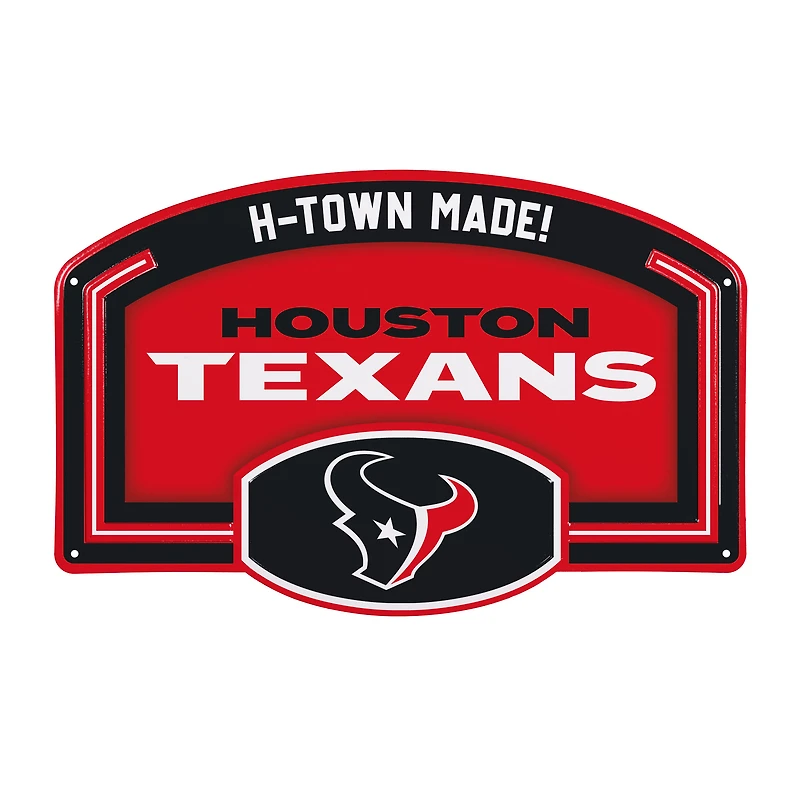 Houston Texans 11" x 17" Embossed USA Steel Buckle Wall Sign