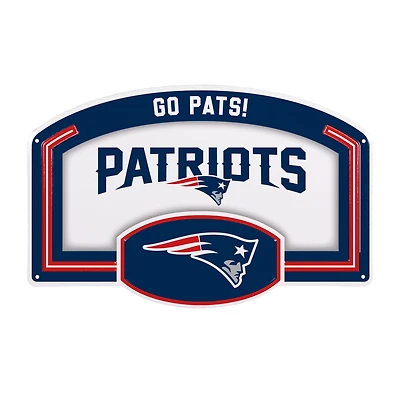 New England Patriots 11" x 17" Embossed USA Steel Buckle Wall Sign