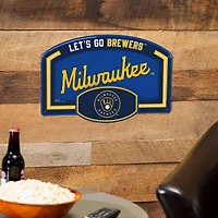 Milwaukee Brewers 11" x 17" Embossed USA Steel Buckle Wall Sign