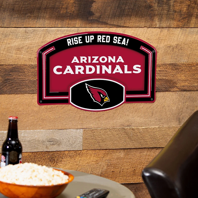 Arizona Cardinals 11" x 17" Embossed USA Steel Buckle Wall Sign