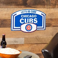 Chicago Cubs 11" x 17" Embossed USA Steel Buckle Wall Sign