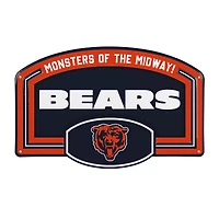Chicago Bears 11" x 17" Embossed USA Steel Buckle Wall Sign