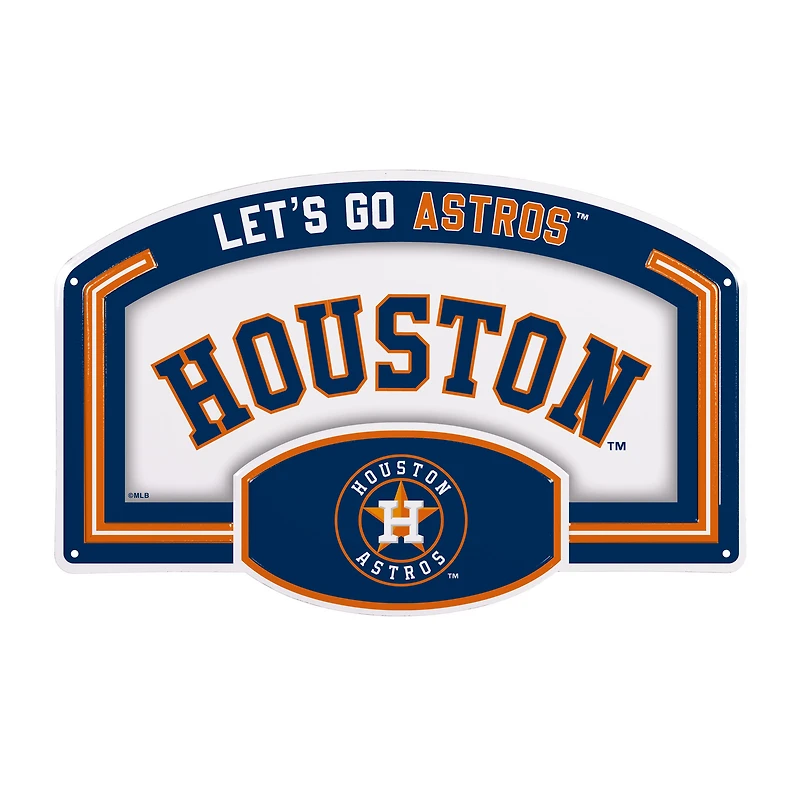 Houston Astros 11" x 17" Embossed USA Steel Buckle Wall Sign