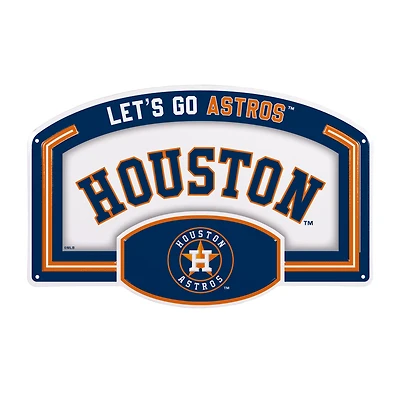 Houston Astros 11" x 17" Embossed USA Steel Buckle Wall Sign