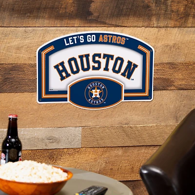 Houston Astros 11" x 17" Embossed USA Steel Buckle Wall Sign