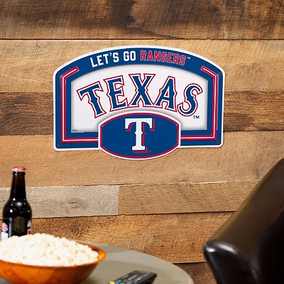 Texas Rangers 11" x 17" Embossed USA Steel Buckle Wall Sign