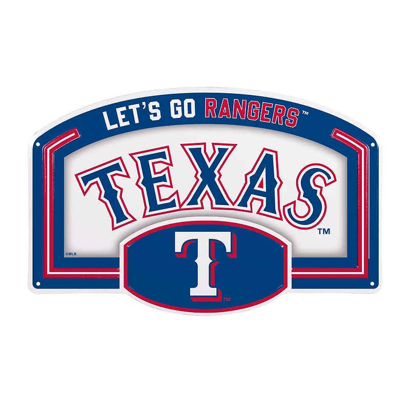 Texas Rangers 11" x 17" Embossed USA Steel Buckle Wall Sign