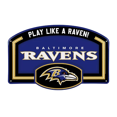 Baltimore Ravens 11" x 17" Embossed USA Steel Buckle Wall Sign
