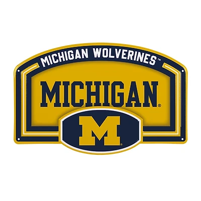 Michigan Wolverines 11" x 17" Embossed USA Steel Buckle Wall Sign