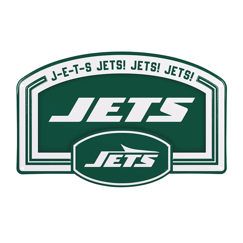 New York Jets 11" x 17" Embossed USA Steel Buckle Wall Sign