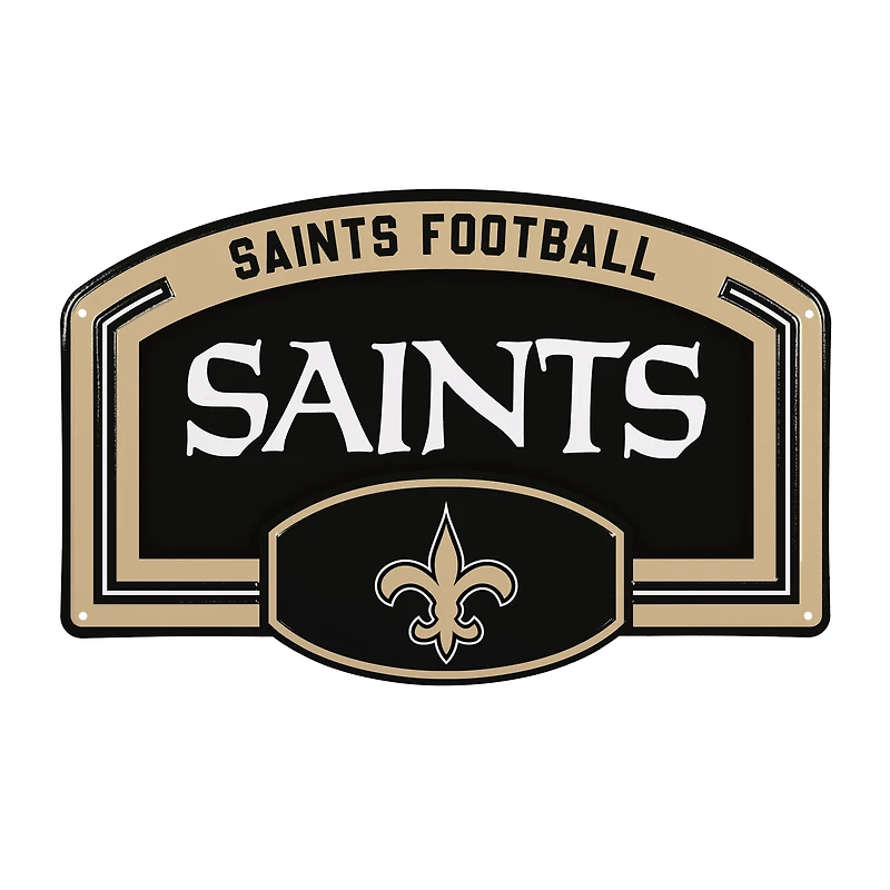 New Orleans Saints 11" x 17" Embossed USA Steel Buckle Wall Sign