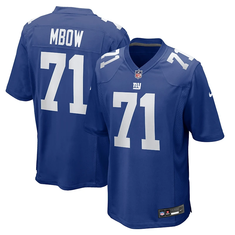 Men's Nike Marcus Mbow Royal New York Giants Team Game Jersey