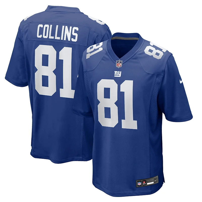 Men's Nike Beaux Collins Royal New York Giants Team Game Jersey