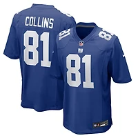 Men's Nike Beaux Collins  Royal New York Giants Team Game Jersey